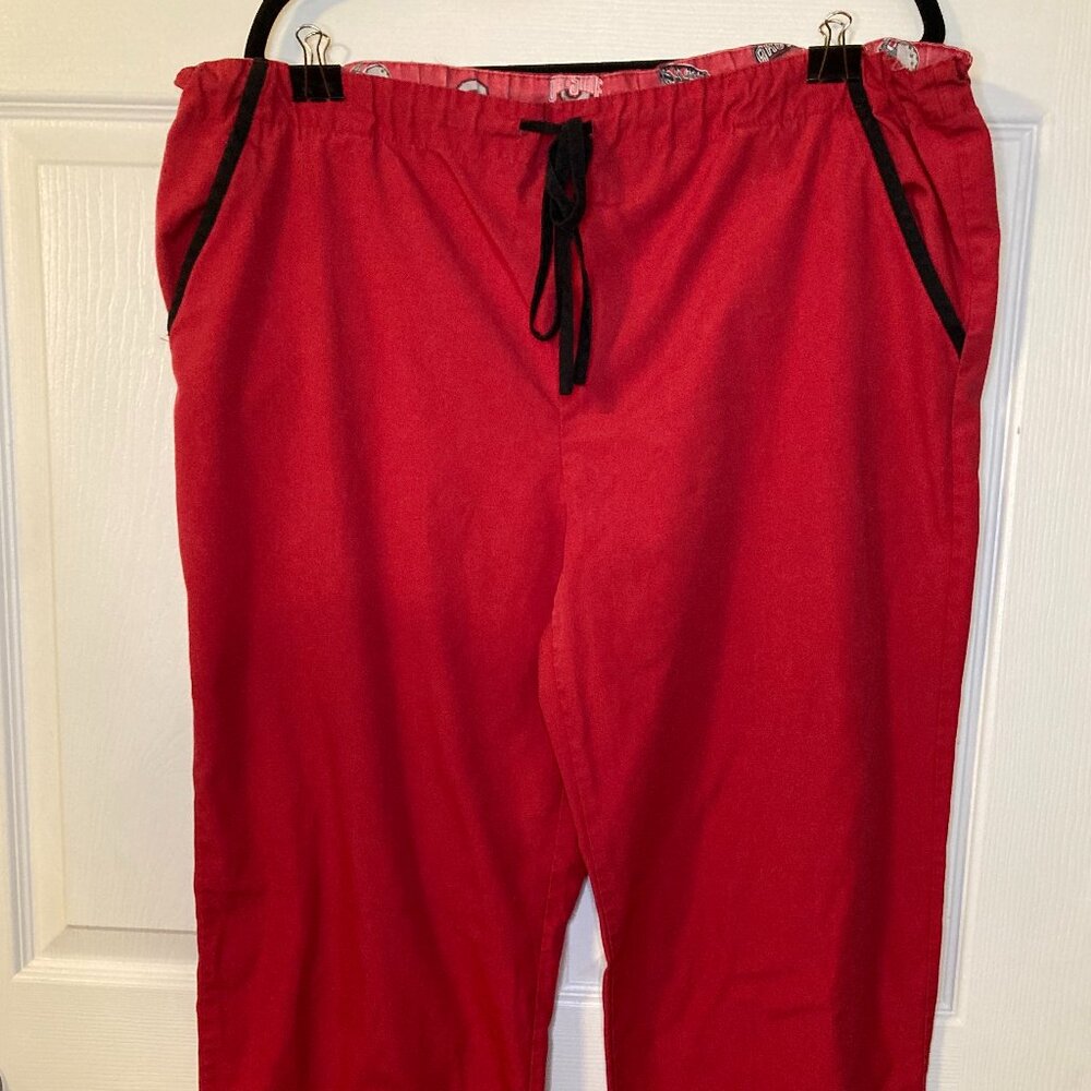 Scrub Dudz Ohio State Buckeyes Red Scrub Pants - 3 Pockets - Size L